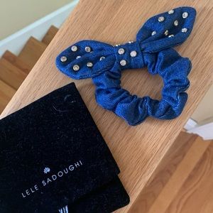 Lele Sadoughi denim hair scrunchie